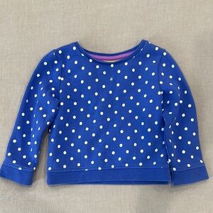Mini Boden Blue and White Polka Dot Sweater